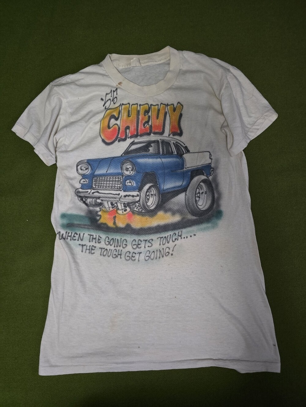 Vintage 1970s JCPenney With Custom Airbrush 55 Chevy Graphic